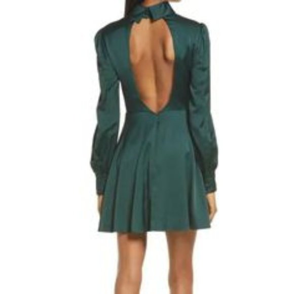 Bardot Womens Dress Milan Mini Forest Green Size 12 - holiday dress - Picture 2 of 10